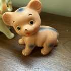 Vintage Rubber Squeak Toy Lot 50   s 60   s Bear Elephant Animal Lot Of 2 Super Cute