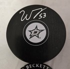 Wyatt Johnston Signed Dallas Stars Nhl Hockey Puck Beckett Authentication Auto 