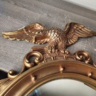 Vintage 1960 Syroco Wall Convex Mirror American Eagle 4010 Gilt Gold Federal Mcm