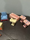 Vintage Miniature Dollhouse Furniture Accessories Large Lot Euc