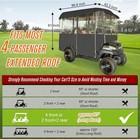 Golf Cart Rain Cover Enclosures 4 Passenger Extended Roof  Universal Clear Golf