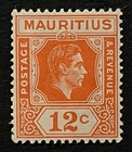 Travelstamps  1938 Mauritius Stamps Scott  216 - 12 Cent Kgvi  Mint  Mogvlh