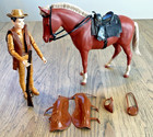 Vintage Marx Jamie West Action Figure With Horse And Accessories Western Cowboy