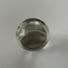 Vintage Bulbous Clear Blown Glass Decanter  Bottle Stopper Round Stopper Only
