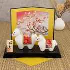 Good Luck Gold-accented Chirimen Lucky Horse Parent   Child