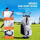 Durable Golf Cart Bag 14 Way 13 Pockets Premium Nylon Men Women White
