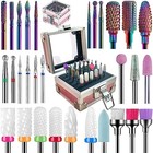 30pcs Nail Drill Bits Set With Cute Nail Drill Bits Holder Case Nail Drill 