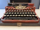 Underwood Typewriter Standard Four Bank Rare Color Burnt Red  1920s Orson Welles