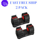 2-pack Adjustable 52 5lb Smart Dumbbells Quick-select Home Gym - New Us
