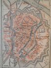 1890 Danzig Poland City Map Original Vintage Geographical Map Plan C20-2
