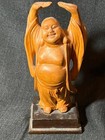 Old Vintage Carved Wood Chinese Buddha Statue Carving Wooden Art Sculpture China