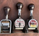 Lot Of 3 Vintage Bates Numbering Stamping Machines