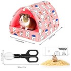 Hamster House Hideout Warm Fleece Small Animal Bed Guinea Pig W bedding Scoop