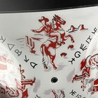 1950s Western Cowboy Horse Frosted Glass Flush Ceiling Light Shade Cover Vtg