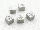 1pcs 10mm Cube 99 5  4 57 Gram Pure Titanium Ti Carved Element Periodic Table