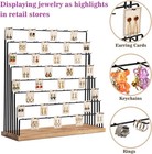 Earring Display Stand Rustic Wood Jewelry Rack Holder For Selling Accessories