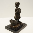 Art Nouveau Style Statue Sculpture Grapes Child Harvest Art Deco Style Bronze