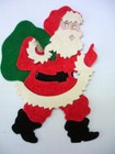 Fancy Felts Christmas Santa House Of Franken Vintage Hot Iron Applique Trim New