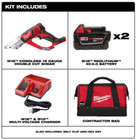 Milwaukee 18v - 18 Gauge Double Cut Shear Kit - 2 Batteries  Charger   Tool Bag