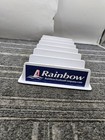  qty 2  Rainbow 6-slot Display Rack White 13 Inches Oal X 7 Inches Wide