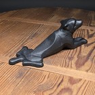 Cast Iron Lying Dog Doorstop     Vintage Style Figural Door Stop