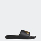 Adidas Men   s Adilette Comfort Classic Slides Black gold Casual Slip-on Sandals