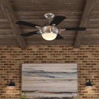 Midili 44 In  Indoor Led Brushed Nickel Dry Rated Ceiling Fan With 5 Reversible
