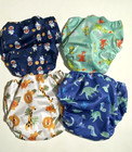 Set Of Four Bisenkid Size 2t Waterproof Diaper Covers Dinosaurs  Bears  Animals