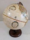 Vintage Replogle 12   world Classic Series Raised Relief Globe Wooden Base Antique
