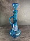 Vintage Jim Beam Beam   s Choice Blue Glass Genie Decanter 13in W stopper Empty