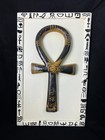 Ancient Egyptian Ankh Wall Plaque Black   Gold Life Key Hieroglyphic Decor