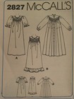 Amazing Vtg 86 Mccalls 2827 Misses Robe Bed-jacket   Nightgown Pattern Xs 6-8