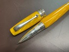 Montegrappa Italy Miya Yellow Celluloid Sterling Silver Ag925 Rollerball  595