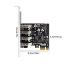 4 Port Pcie Usb 3 0 Hub Adapter Expansion Card 5gbps Vl805 Pci-e X1 For Desktop