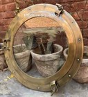 20  Large Porthole Mirror  Brass Antique Finish  Nautical Wall D  cor  Port Hole