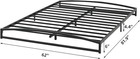Low Bed 6 Inch Heavy-duty Metal Platform Queen Bed Frame Low Profile Home Frame