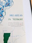 Vintage Original 1958 Vermont Ski Map Framed  11 X 14 Inch Many Lost Areas