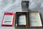 Vintage 1962 Zippo Lighter Mint Unfired Whirlpool Corp Plant Security Badge Box