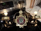 Vintage Pabst Blue Ribbon Beer Hanging Lighted Double Light  Needs New Shades
