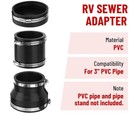 Rv And Camper Sewer Waste Plumbing Connection System Kit Fit Coupling Adapter