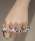 Beautiful Jewelry Set Ab Cubes Necklace  Earrings  And Bracelet Nwot