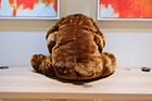 Dan Dee Large Brown Hound Dog Heart Nose Love Heart Sleepy Eye Valentine s Plush