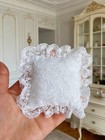 1 6 Bjd Doll Mini Pillow Vintage Lace Floral Cushion Dollhouse Prop