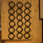 18 Heavy Rubbed Bronze  almost Black  Metal Curtain Rings  2 1 2   Diameter
