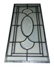 Antique Beveled Etched Leaded Glass Window No Cracks Free Shipping