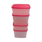 Tupperware Square Round Freezer Safe Containers 400 Ml  800 Ml Nos Set Of 4