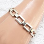Vintage Taxco Mexico 925 Sterling Silver Link Bracelet Toggle Clasp 7    Signed