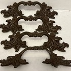 Vintage Drawer Door Pulls Set Of 5 Ornate Metal Finger Loop 6 5  Canada Made