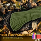 Outdoor Paracord Rope 1000lb 12 Strand Stronger Than 550 Parachute Cord Army Gre