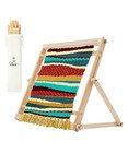 Wooden Weaving Loom 16x13 Inch Adjustable Stand Beginners Arts Crafts